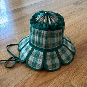 Lorna Murry Green Plaid Fabric Basket